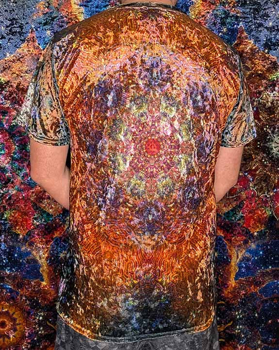 Brain Coral Mandala Crushed Velvet T-Shirt