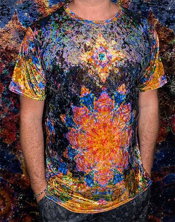 Travelling Galaxies Crushed Velvet T-Shirt