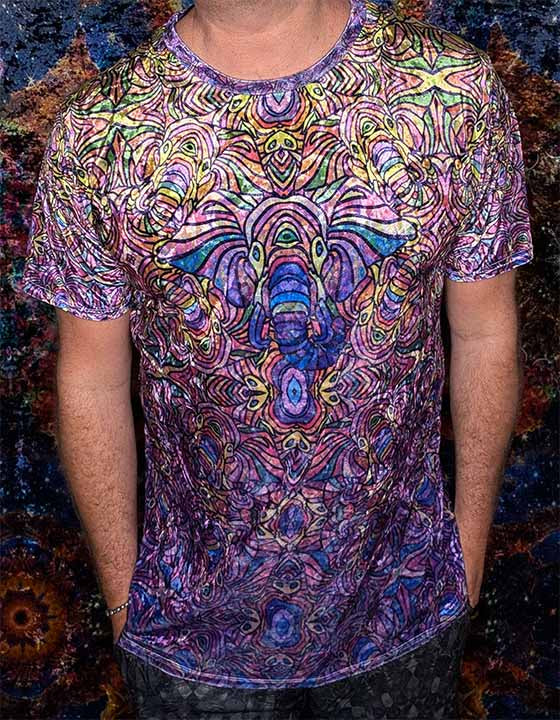 Third Eye Elephant Crushed Velvet T-Shirt