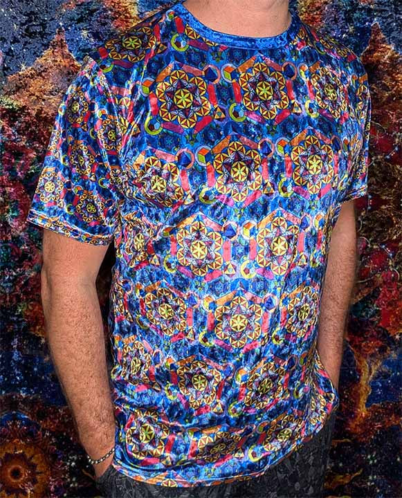 Metatron's Cube Prime Crushed Velvet T-Shirt