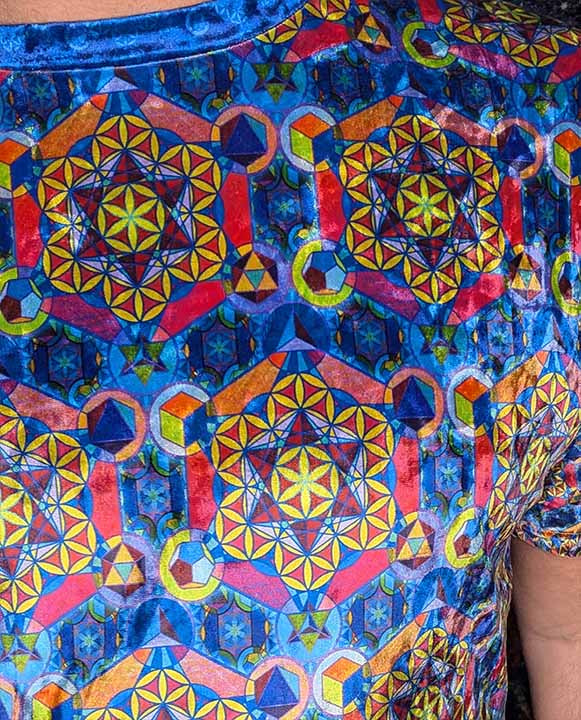 Metatron's Cube Prime Crushed Velvet T-Shirt