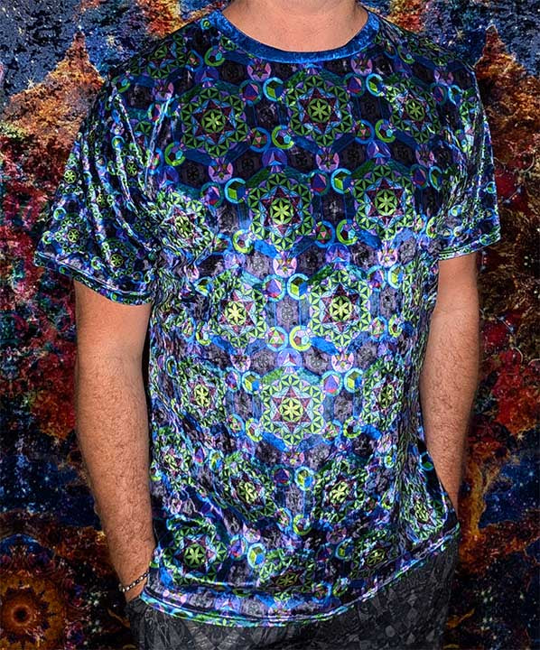 Metatron's Cube Connections Crushed Velvet T-Shirt