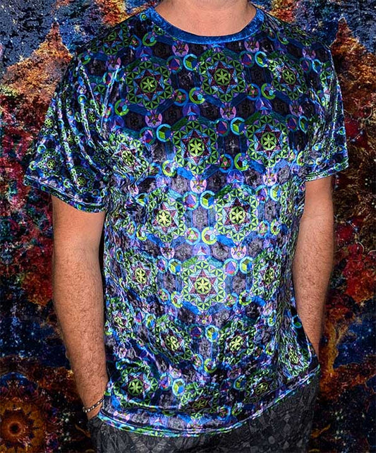Metatron's Cube Connections Crushed Velvet T-Shirt