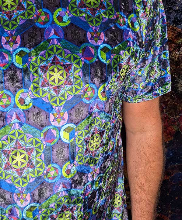Metatron's Cube Connections Crushed Velvet T-Shirt