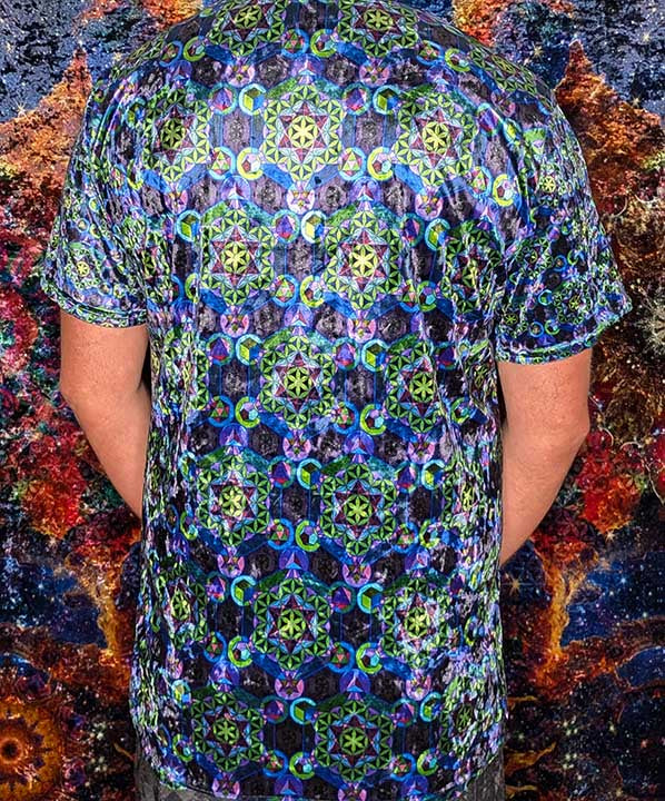 Metatron's Cube Connections Crushed Velvet T-Shirt