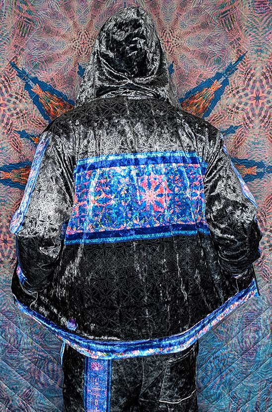 13 Point Bolt Crushed Velvet Zip Hoodie
