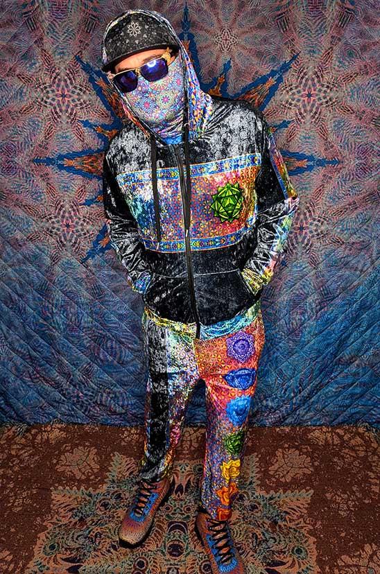 Chakra Awakening Crushed Velvet Zip Hoodie
