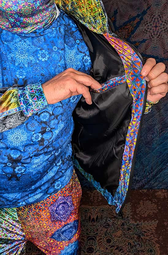 Chakra Awakening Crushed Velvet Zip Hoodie