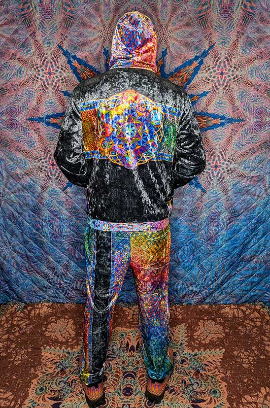 Chakra Awakening Crushed Velvet Zip Hoodie
