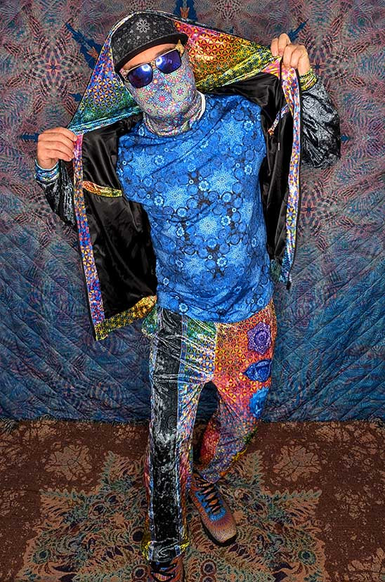 Chakra Awakening Crushed Velvet Zip Hoodie