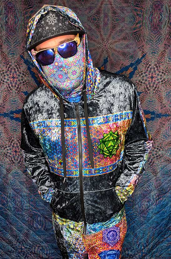Chakra Awakening Crushed Velvet Zip Hoodie