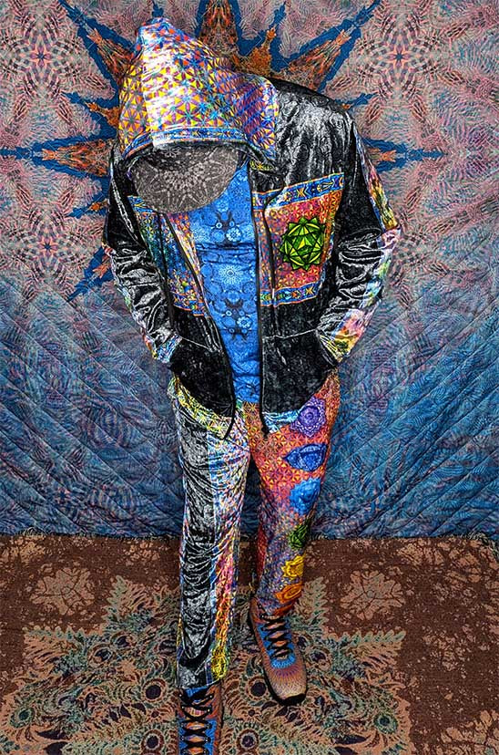 Chakra Awakening Crushed Velvet Zip Hoodie
