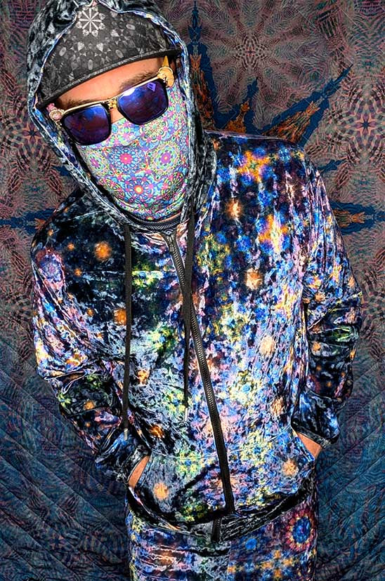 Cosmic Coral Crushed Velvet Zip Hoodie