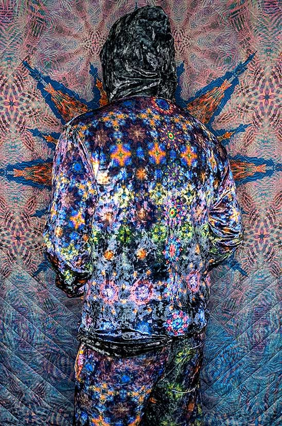 Cosmic Coral Crushed Velvet Zip Hoodie