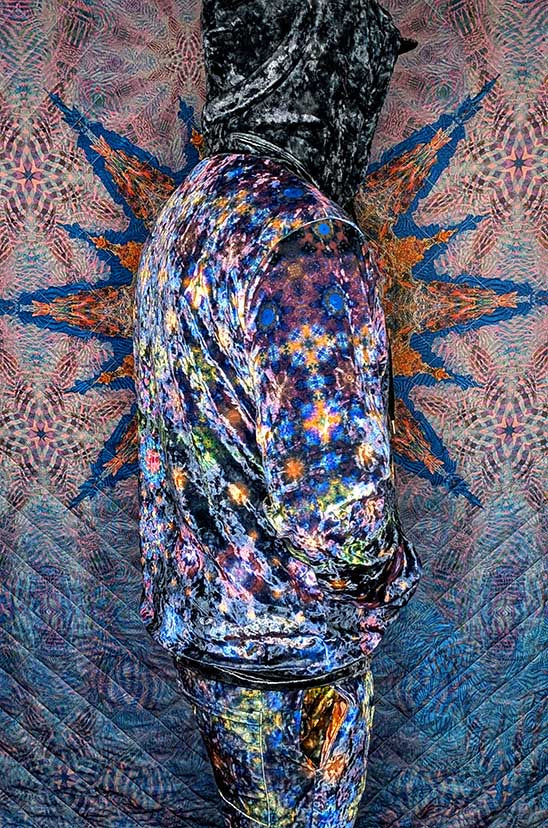 Cosmic Coral Crushed Velvet Zip Hoodie