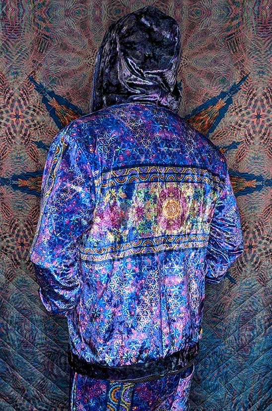Eclectic Spectrum Crushed Velvet Zip Hoodie
