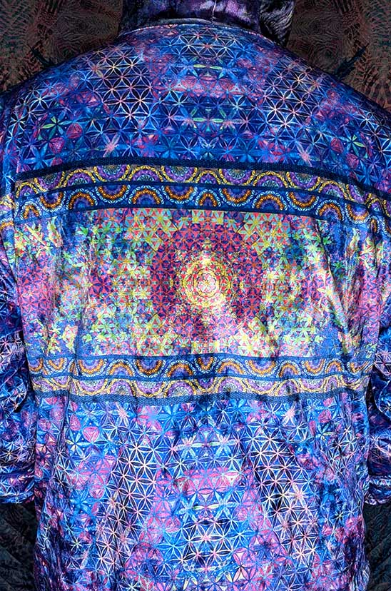 Eclectic Spectrum Crushed Velvet Zip Hoodie