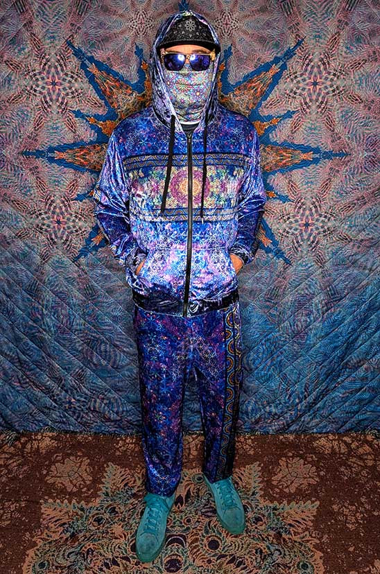 Eclectic Spectrum Crushed Velvet Zip Hoodie
