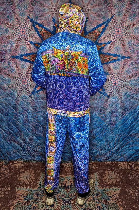 Elephant Symphony Crushed Velvet Zip Hoodie