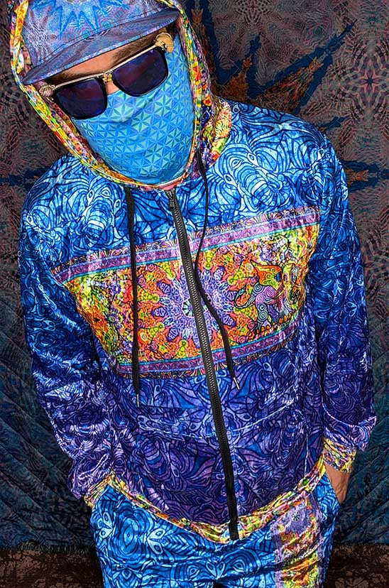 Elephant Symphony Crushed Velvet Zip Hoodie
