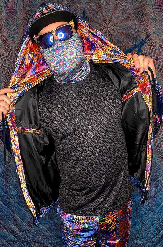 Royal Lion Crushed Velvet Zip Hoodie
