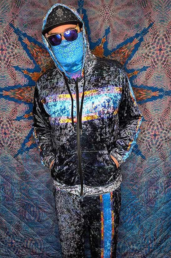 Nocturnal Octopus Crushed Velvet Zip Hoodie