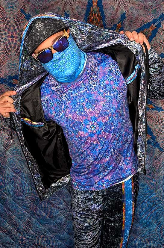 Nocturnal Octopus Crushed Velvet Zip Hoodie