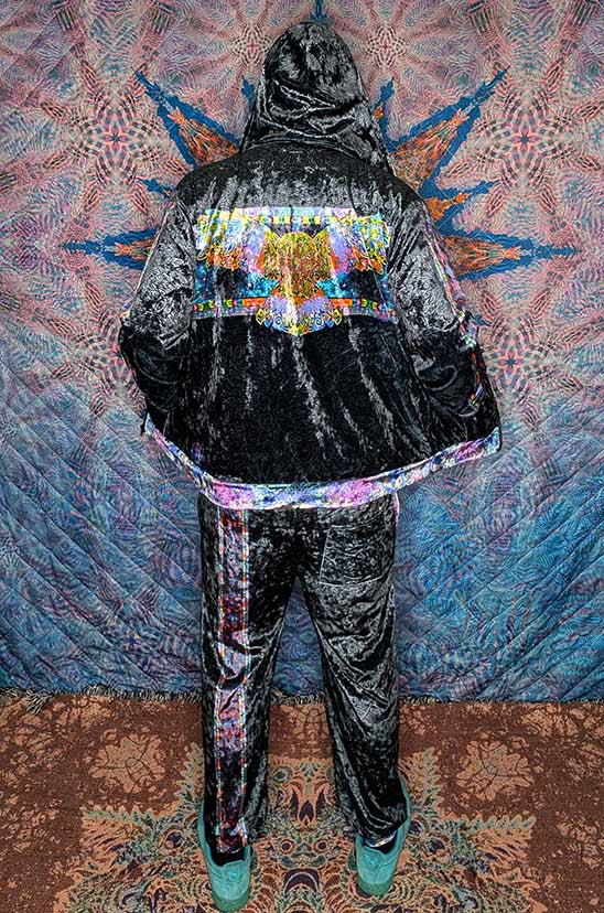 Owl Medicine Crushed Velvet Zip Hoodie