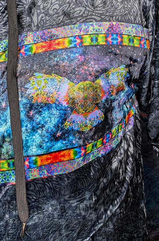 Owl Medicine Crushed Velvet Zip Hoodie