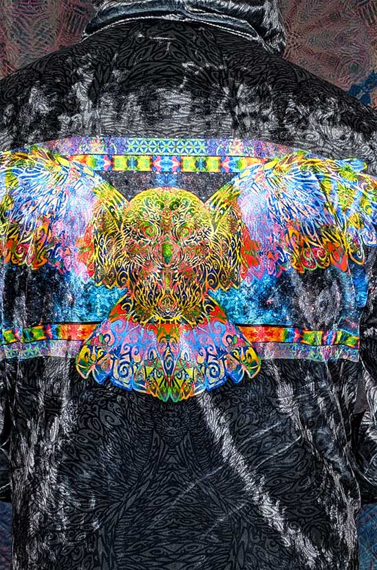 Owl Medicine Crushed Velvet Zip Hoodie