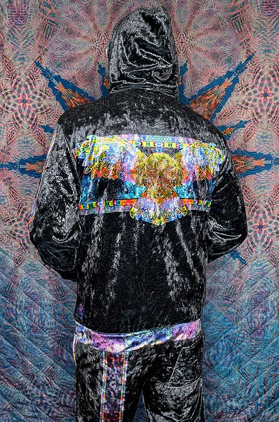 Owl Medicine Crushed Velvet Zip Hoodie