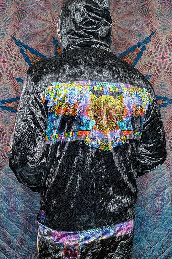 Owl Medicine Crushed Velvet Zip Hoodie