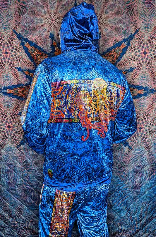 Jellyfish Intuition Crushed Velvet Zip Hoodie