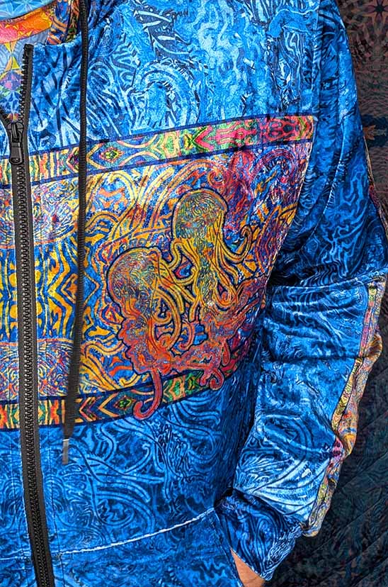 Jellyfish Intuition Crushed Velvet Zip Hoodie