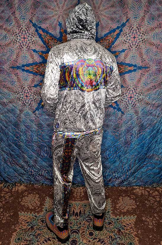 Scarab Transformations Crushed Velvet Zip Hoodie