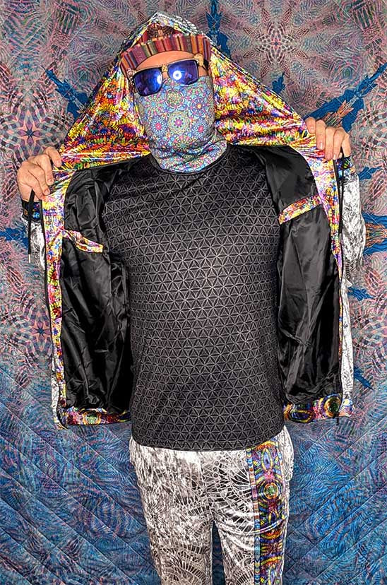 Scarab Transformations Crushed Velvet Zip Hoodie