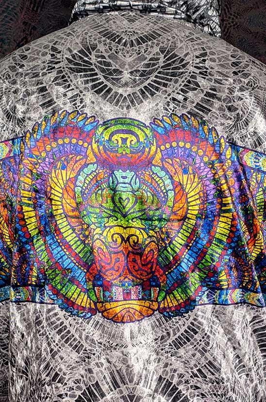 Scarab Transformations Crushed Velvet Zip Hoodie