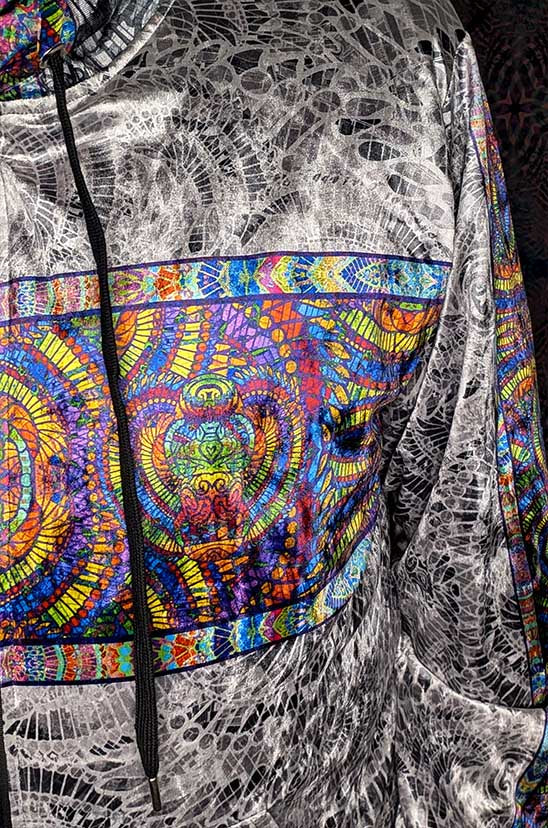 Scarab Transformations Crushed Velvet Zip Hoodie
