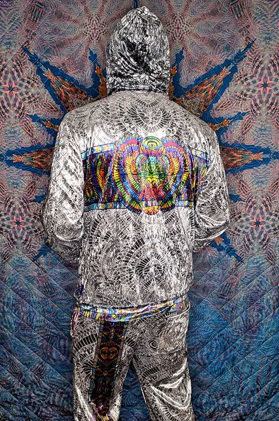 Scarab Transformations Crushed Velvet Zip Hoodie
