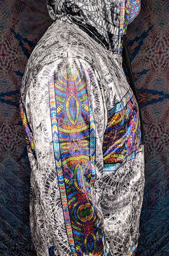 Scarab Transformations Crushed Velvet Zip Hoodie