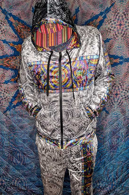 Scarab Transformations Crushed Velvet Zip Hoodie