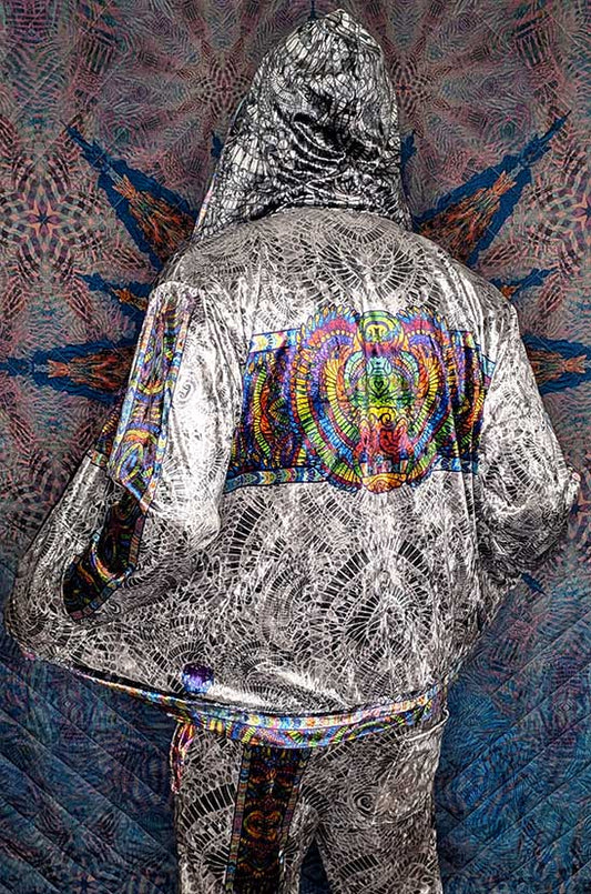 Scarab Transformations Crushed Velvet Zip Hoodie