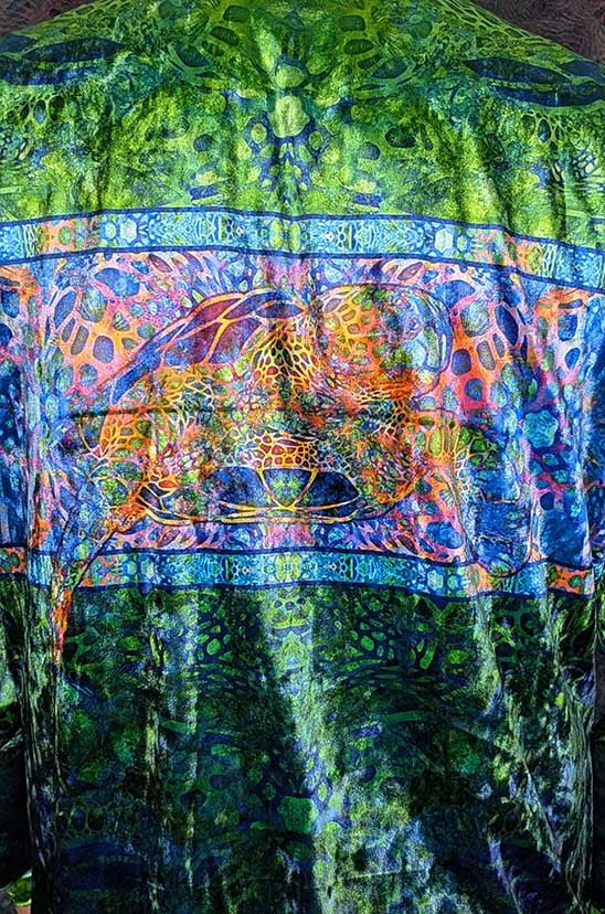 Sea Turtle Longevity Crushed Velvet Zip Hoodie