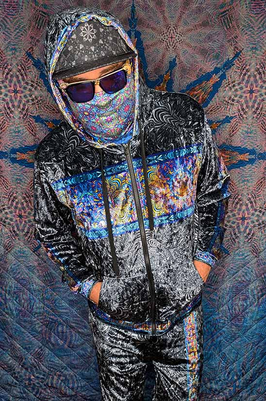 Torus Energy Field Crushed Velvet Zip Hoodie