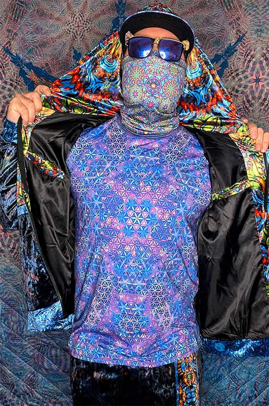 Visionary Owl Crushed Velvet Zip Hoodie