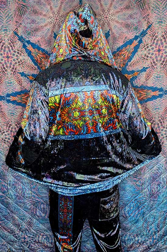 Visionary Owl Crushed Velvet Zip Hoodie