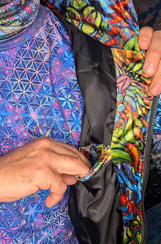 Visionary Owl Crushed Velvet Zip Hoodie