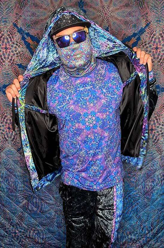 Visionary Tiger Crushed Velvet Zip Hoodie