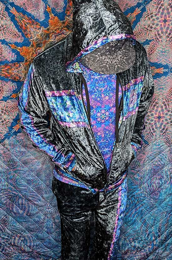 Visionary Tiger Crushed Velvet Zip Hoodie