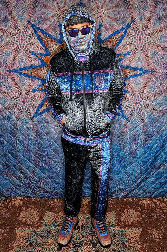 Visionary Tiger Crushed Velvet Zip Hoodie